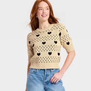 Valentine's Day Hearts  Pullover Sweater -